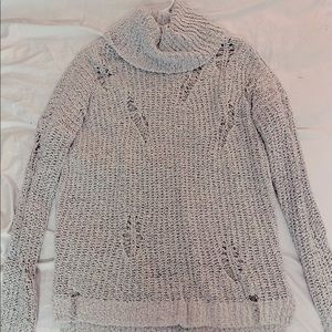 Gray Distressed Sweater